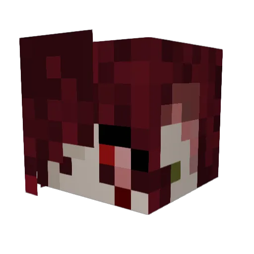 InfernaWren Minecraft avatar head, 3D render