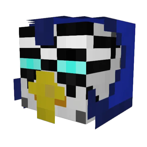InfernalXerxes Minecraft avatar head, 3D render