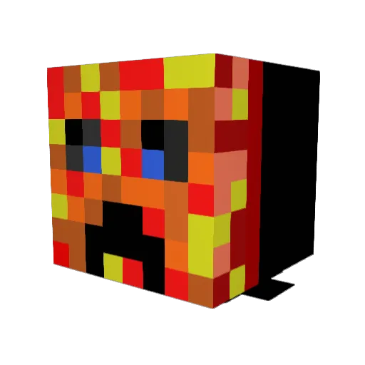 Inferno09 Minecraft avatar head, 3D render