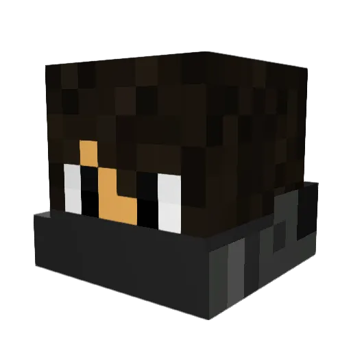 InfernoWolf0709 Minecraft avatar head, 3D render