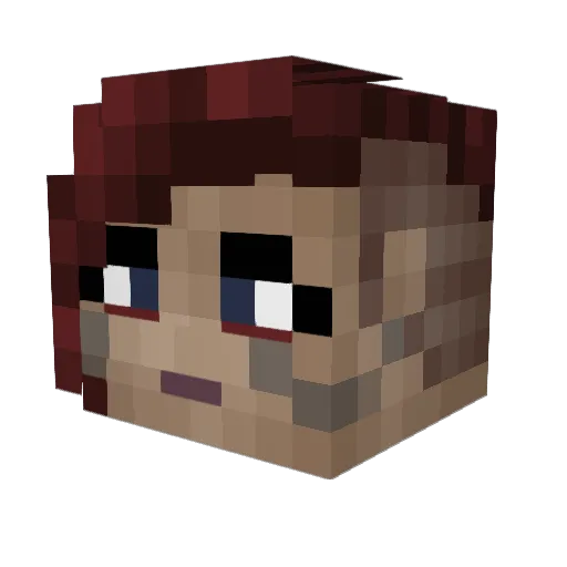 Infernus47 Minecraft avatar head, 3D render