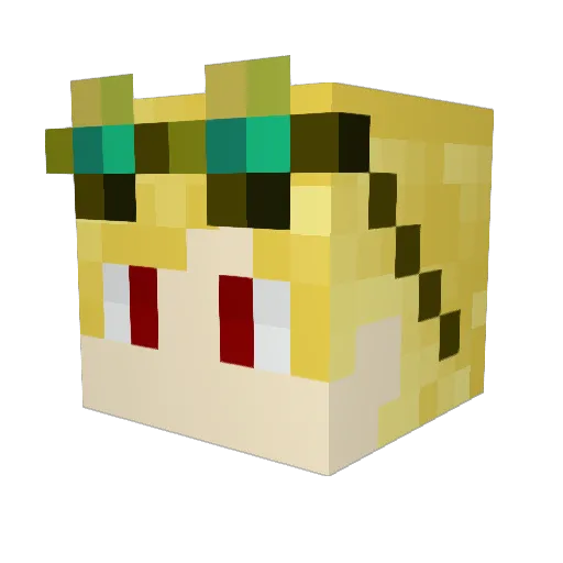 Infernyc Minecraft avatar head, 3D render