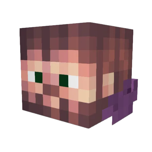 Infeser Minecraft avatar head, 3D render