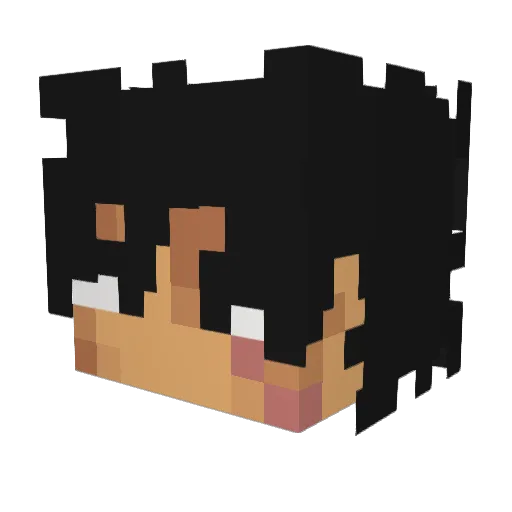 Infinatis Minecraft avatar head, 3D render