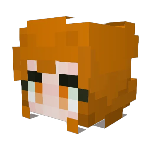 Infinidad Minecraft avatar head, 3D render