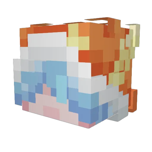 Infinite35 Minecraft avatar head, 3D render
