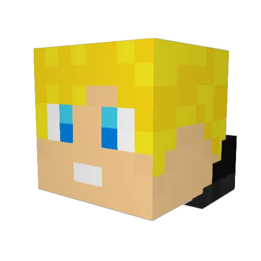 Infinite53 Minecraft avatar head, 3D render