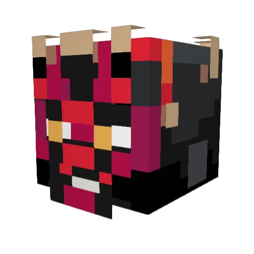 InfiniteBoro Minecraft avatar head, 3D render