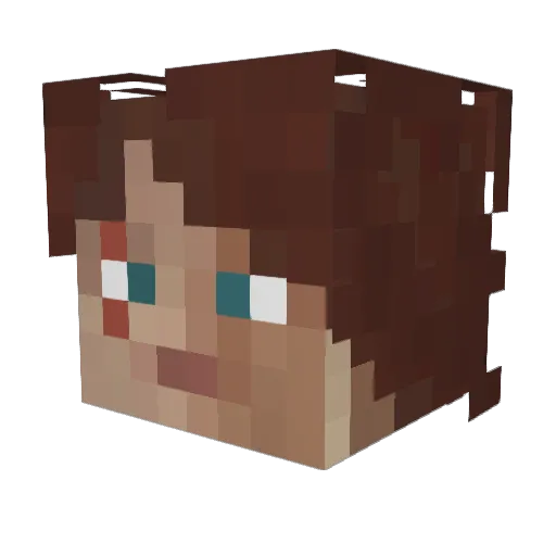 InfiniteGame3 Minecraft avatar head, 3D render