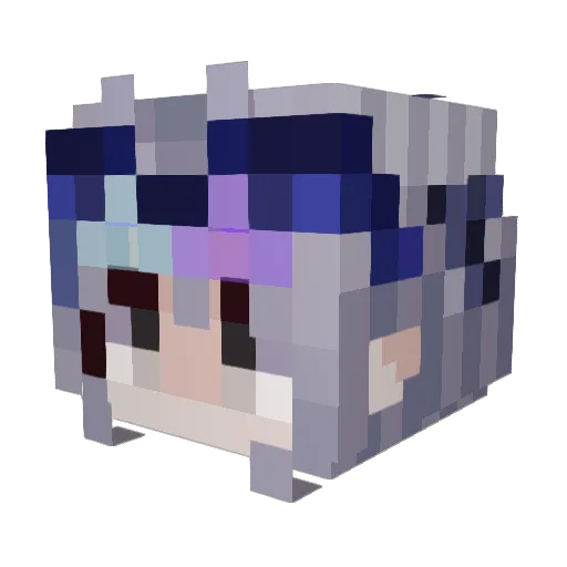 InfiniteInferno_ Minecraft avatar head, 3D render