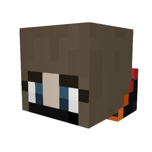 InfiniteMayhem1 Minecraft avatar head, 3D render