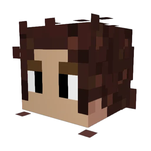 InfiniteNow Minecraft avatar head, 3D render