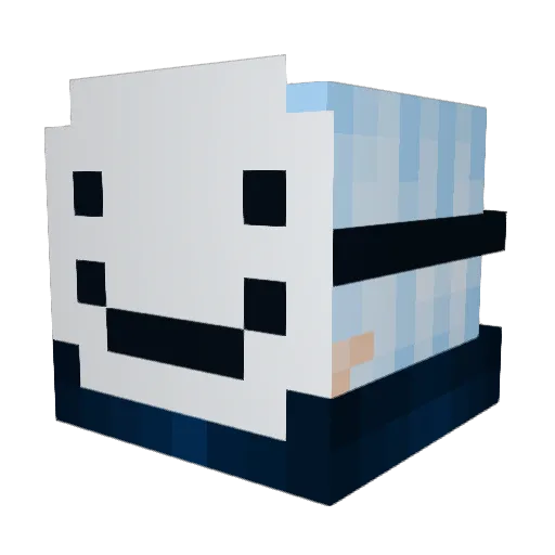 InfinitePendulum Minecraft avatar head, 3D render
