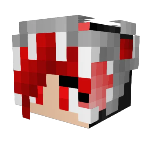 Infinite_Rose Minecraft avatar head, 3D render