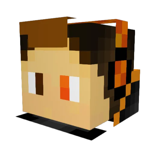 Infinity3236 Minecraft avatar head, 3D render