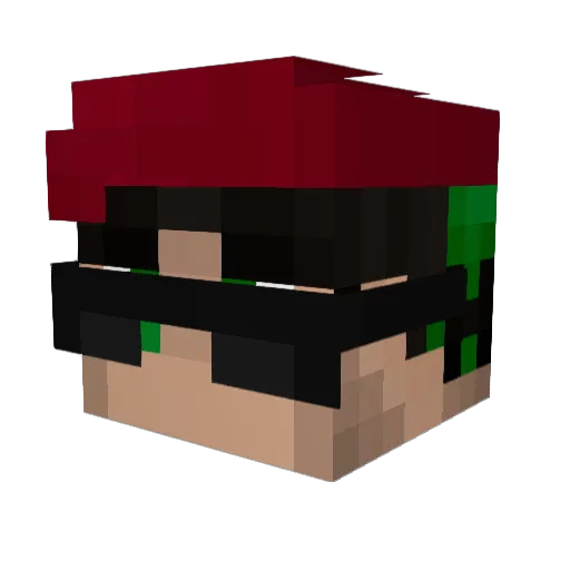 Infinity343 Minecraft avatar head, 3D render