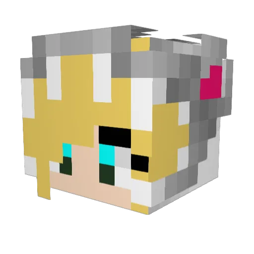 InfinityMines Minecraft avatar head, 3D render