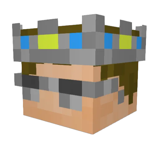 InfinityRR Minecraft avatar head, 3D render