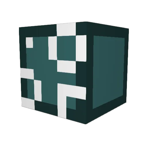 InfinityRed Minecraft avatar head, 3D render