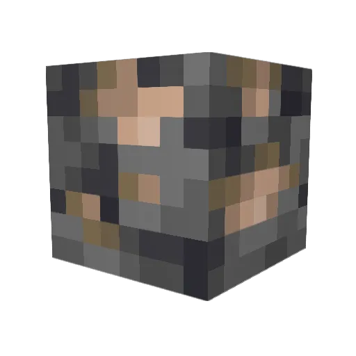 InfinityStoned Minecraft avatar head, 3D render