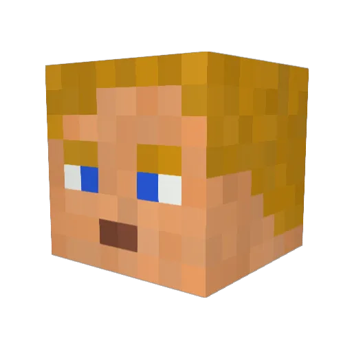 InfinityTruth Minecraft avatar head, 3D render