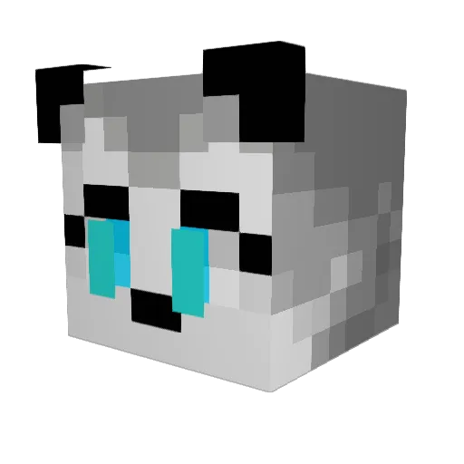 InfinityWolff Minecraft avatar head, 3D render