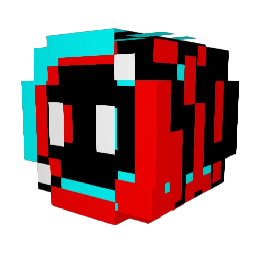 InfinityX233 Minecraft avatar head, 3D render