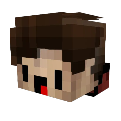 Infinity_P Minecraft avatar head, 3D render