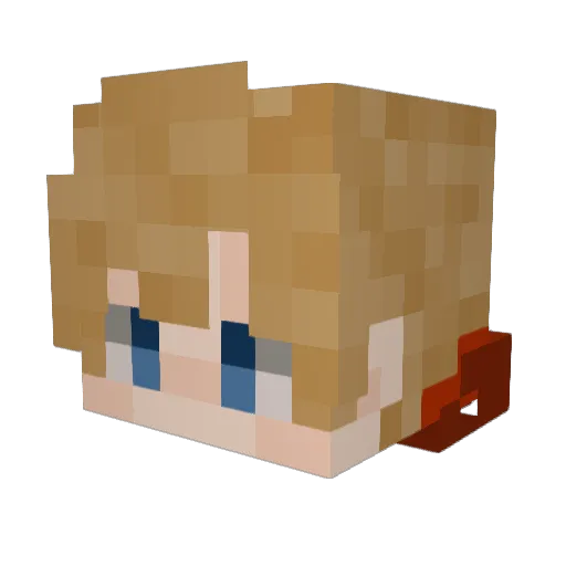 Infinitymaan Minecraft avatar head, 3D render