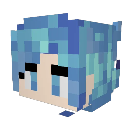 Infinityrbx Minecraft avatar head, 3D render
