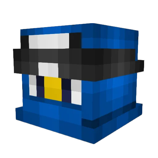 Infinouz Minecraft avatar head, 3D render