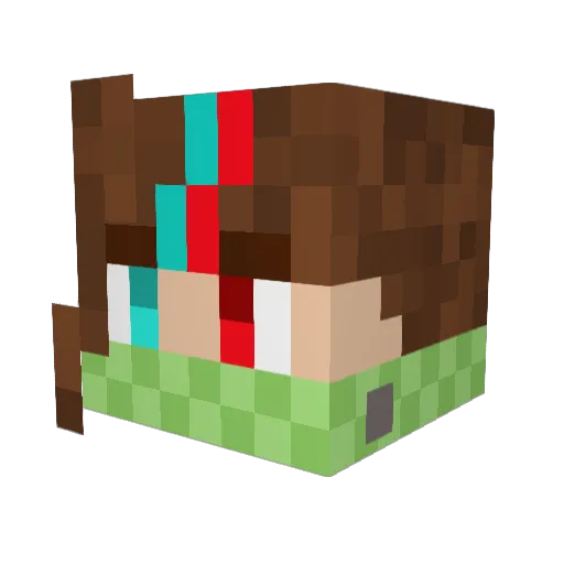 InfinteFunji Minecraft avatar head, 3D render