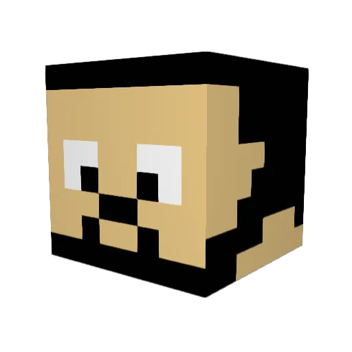 Infinteyy Minecraft avatar head, 3D render