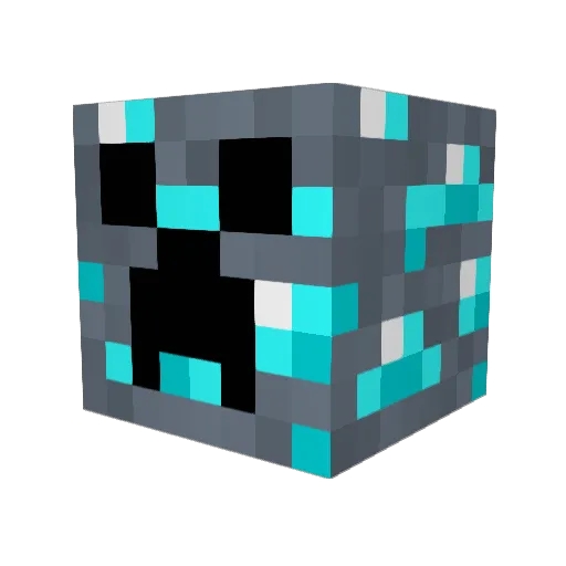 InflammableHound Minecraft avatar head, 3D render