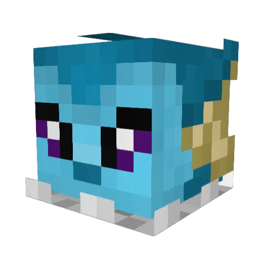 InflatableSkunk Minecraft avatar head, 3D render
