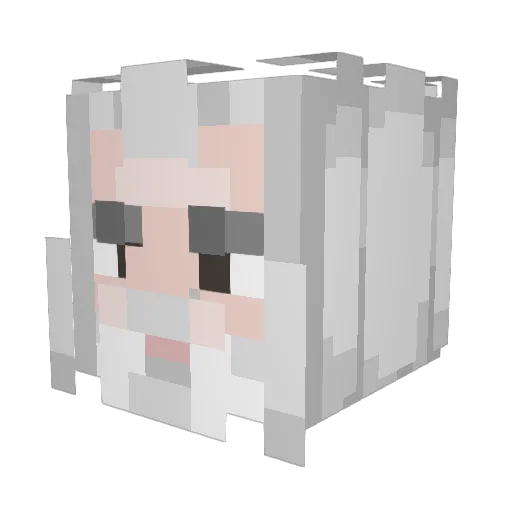 InflatedPotato Minecraft avatar head, 3D render
