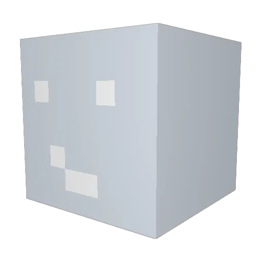InflatoGeato Minecraft avatar head, 3D render