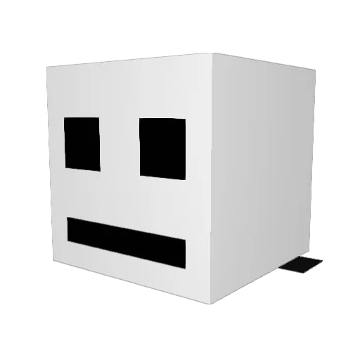Influentall Minecraft avatar head, 3D render