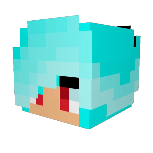 InfoniteGaming Minecraft avatar head, 3D render
