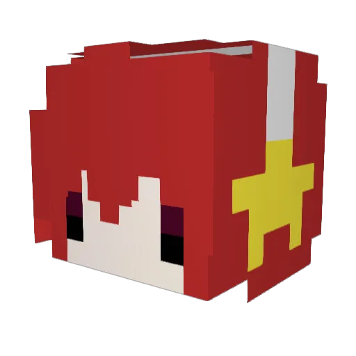 Informado Minecraft avatar head, 3D render
