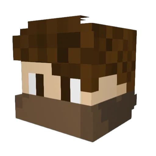 Information_Boi Minecraft avatar head, 3D render