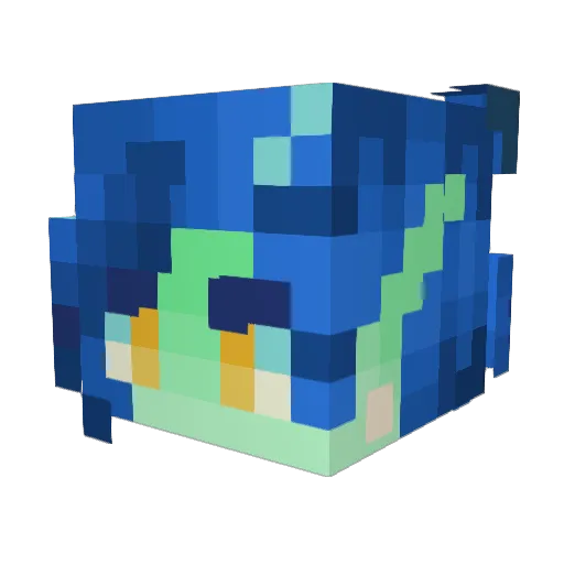 InfraRaye Minecraft avatar head, 3D render