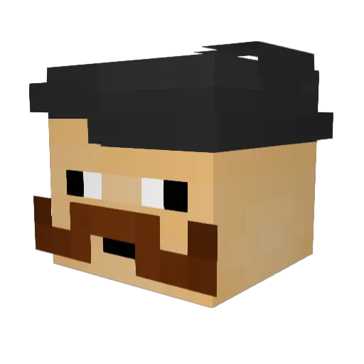 Infradead27 Minecraft avatar head, 3D render