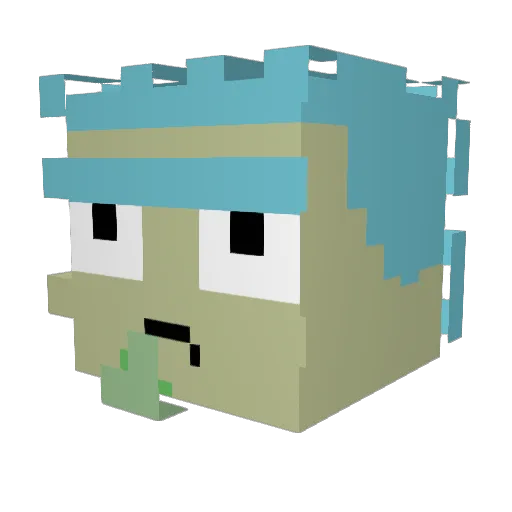 Inftune Minecraft avatar head, 3D render