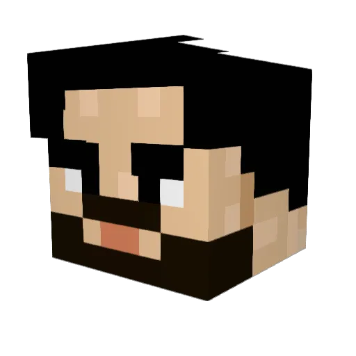 InfuMarai Minecraft avatar head, 3D render