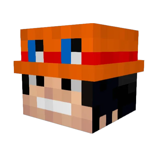 Infucate Minecraft avatar head, 3D render