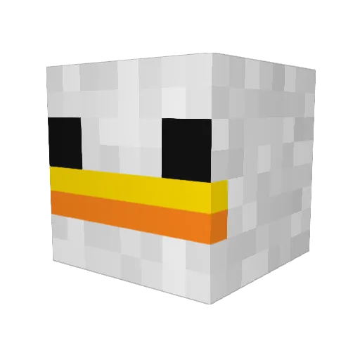 IngPato Minecraft avatar head, 3D render