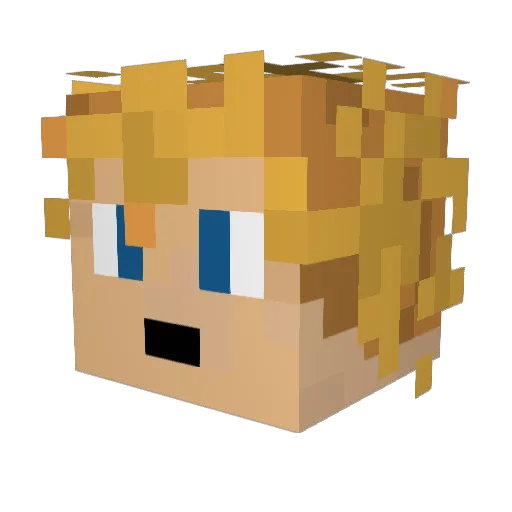 Ing_Dono Minecraft avatar head, 3D render