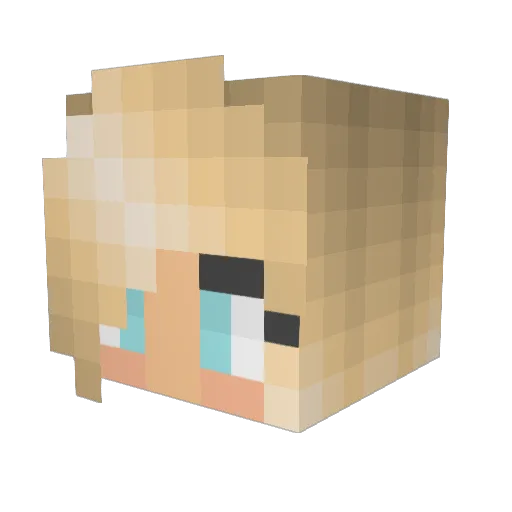 IngeB Minecraft avatar head, 3D render