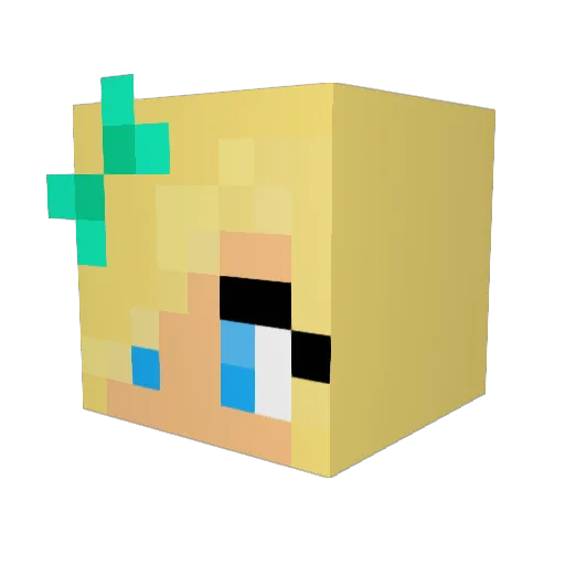 IngeKaas Minecraft avatar head, 3D render